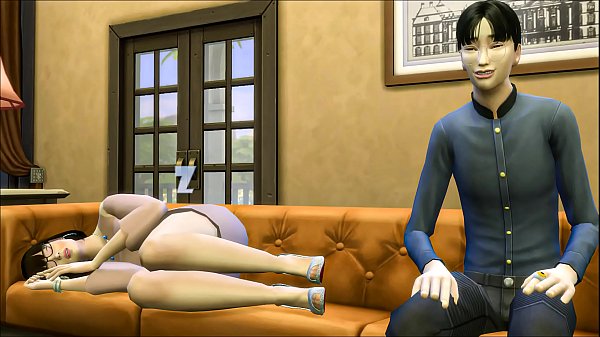 Stepson Fucks Korean Big Tits Mom On The Couch Watching TV | Korean Mom And Stepson Fucking