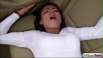 Uber-cute brown-haired gets fucked in the camper