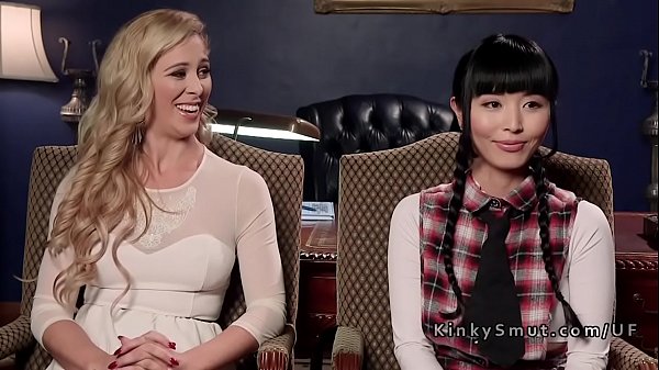 Foreign student penalized with rough hookup in threesome