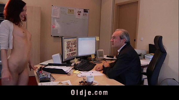 Horny youthfull assistant fucks her old chief