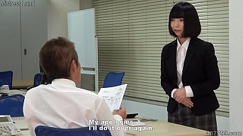 Japanese domina Ai clad as an office lady