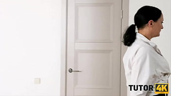 TUTOR4K. Nasty student puts his eyes on the much older art lecturer