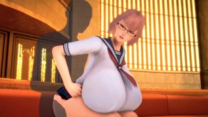 3D Anime porn Supah Big Tits Student